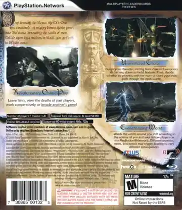Demon's Souls (USA) box cover back